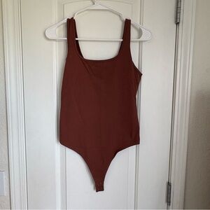 Abercrombie & Fitch Women’s Soft A&F Collection Brick Red Body Suit Tank - S